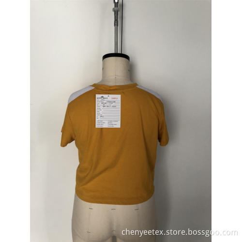 Yellow shoulder sport short sleeve
